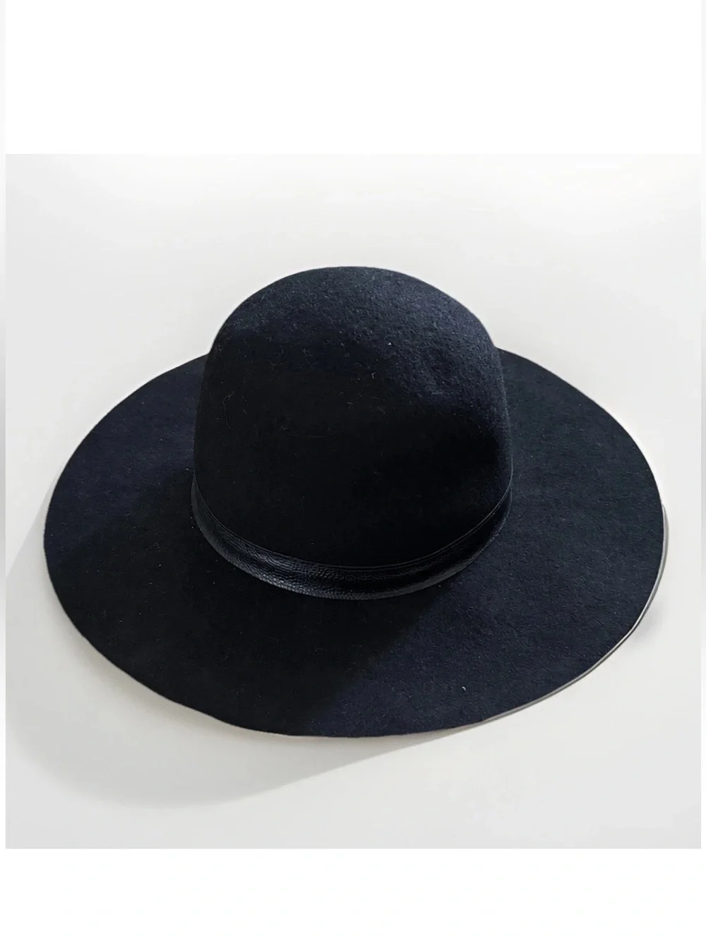 G.H. Bass Women’s Black Wide-brim Wool Felt Fedora One Size Boho Festival
